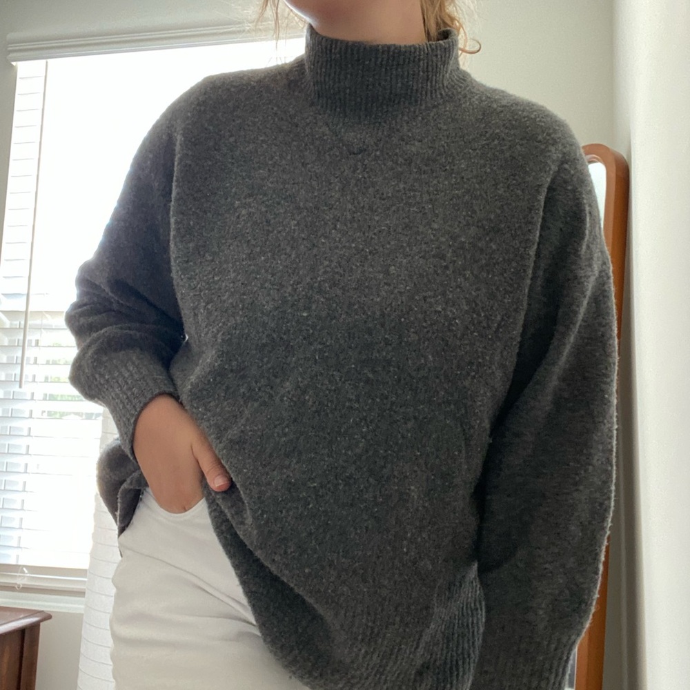 Everlane Charcoal Turtleneck Sweater